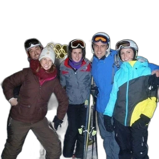 staff, hat, jacket, snow transparent PNG cut-out