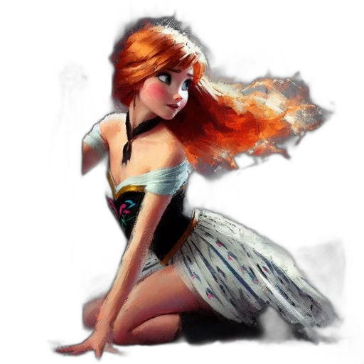 dress, fantasy art, concept art, comic book art transparent PNG cut-out