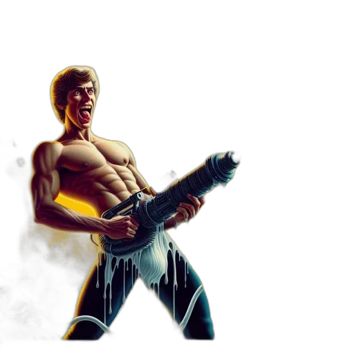 sword, weapon, robot, comic book art transparent PNG cut-out