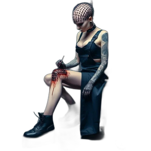 robot, mask, staff, jacket transparent PNG cut-out