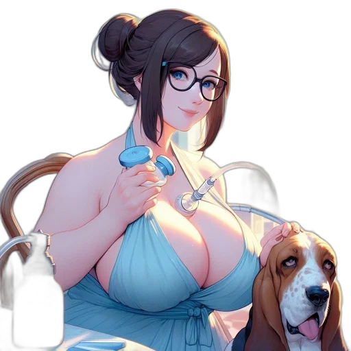dress, staff, anime, concept art transparent PNG cut-out
