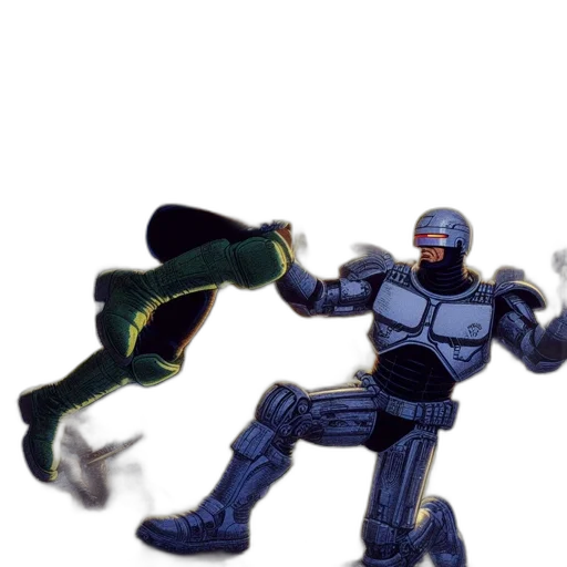 robot, weapon, concept art, 3d render transparent PNG cut-out