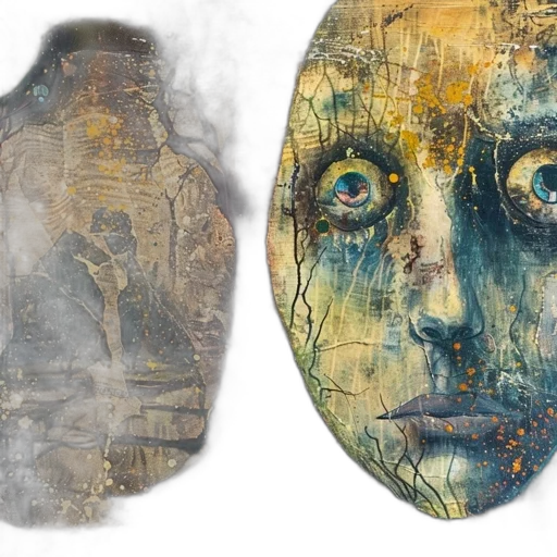 mask, face, photorealistic, concept art transparent PNG cut-out