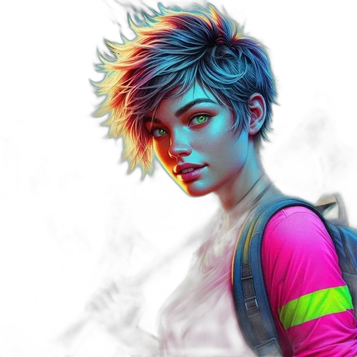 jacket, face, fantasy art, photorealistic transparent PNG cut-out