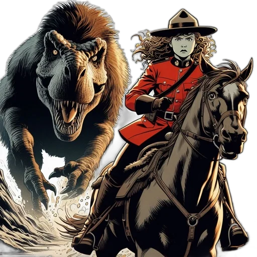 animal, comic book art, concept art, woman transparent PNG cut-out