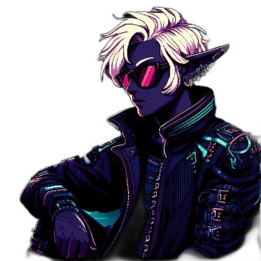 jacket, mask, cyberpunk, concept art transparent PNG cut-out