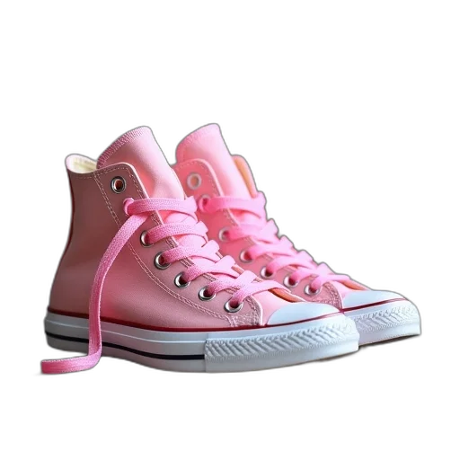 shoes, 3d render, vaporwave, photorealistic transparent PNG cut-out