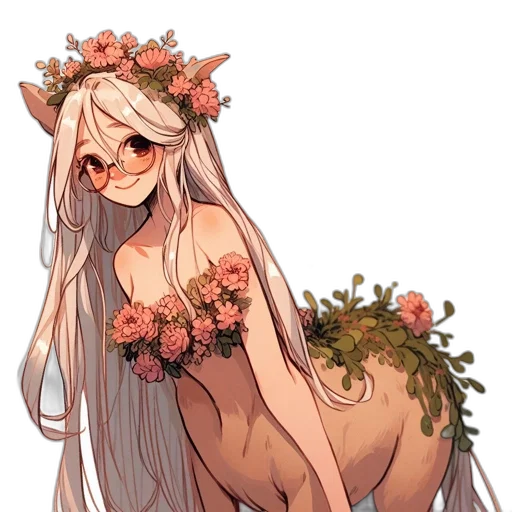 creature, dress, flower, dragon transparent PNG cut-out