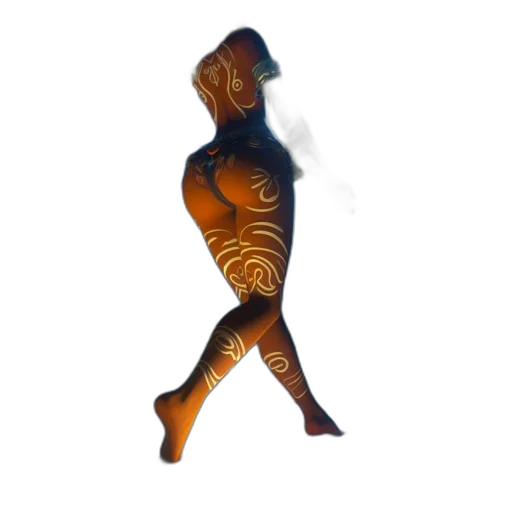 dress, jewelry, staff, mask transparent PNG cut-out