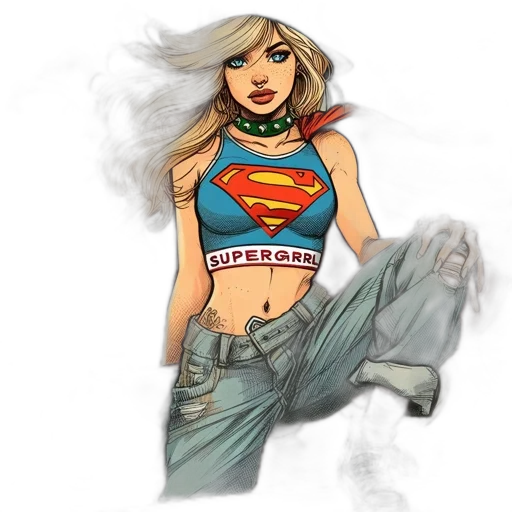 comic book art, concept art, cartoon, fantasy art transparent PNG cut-out