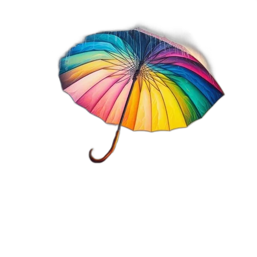 umbrella, hat, staff, jewelry transparent PNG cut-out