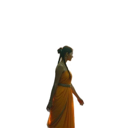dress, staff, jewelry, crown transparent PNG cut-out