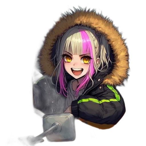 jacket, face, weapon, dragon transparent PNG cut-out