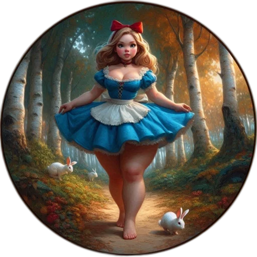 dress, creature, fantasy art, oil painting transparent PNG cut-out