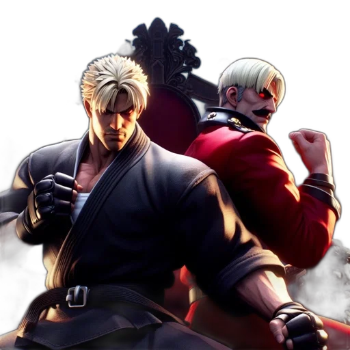 concept art, red, two, contrasting transparent PNG cut-out