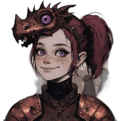 dragon, creature, mask, crown transparent PNG cut-out