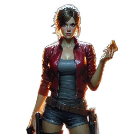 jacket, weapon, concept art, comic book art transparent PNG cut-out