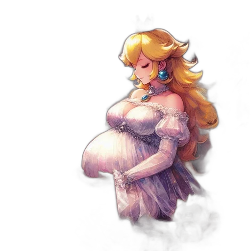 dress, crown, watercolor, concept art transparent PNG cut-out