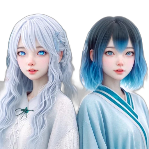 3d render, fantasy art, concept art, anime transparent PNG cut-out