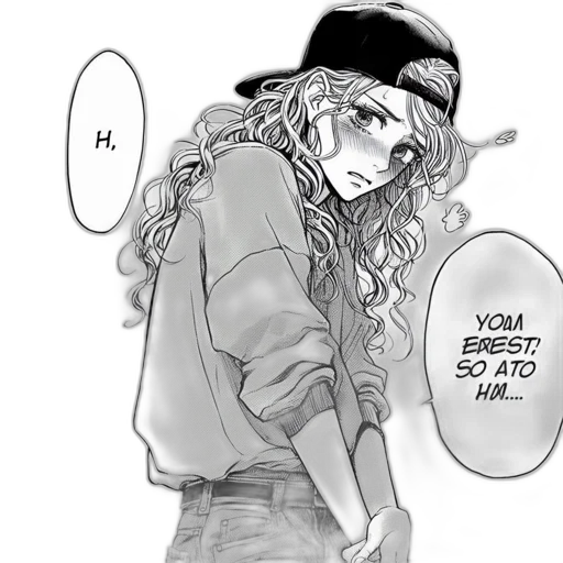 hat, hair, anime, comic book art transparent PNG cut-out