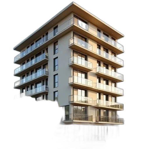 building, 3d render, photorealistic, concept art transparent PNG cut-out
