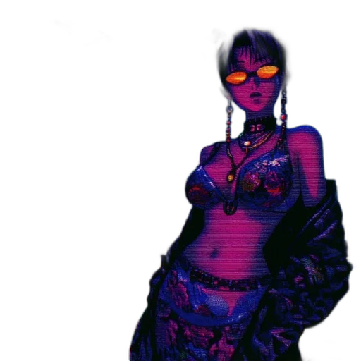 concept art, cyberpunk, comic book art, vaporwave transparent PNG cut-out