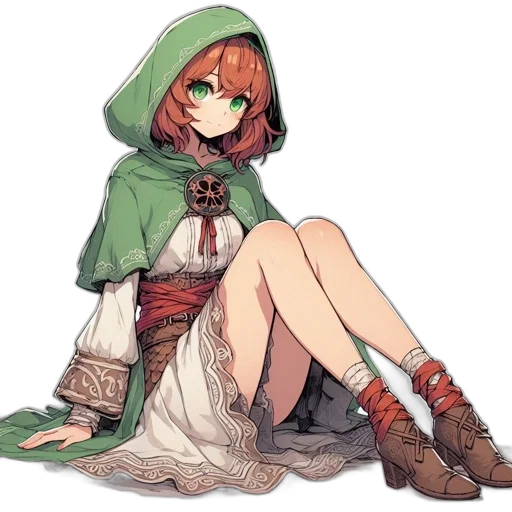 dress, jacket, weapon, staff transparent PNG cut-out