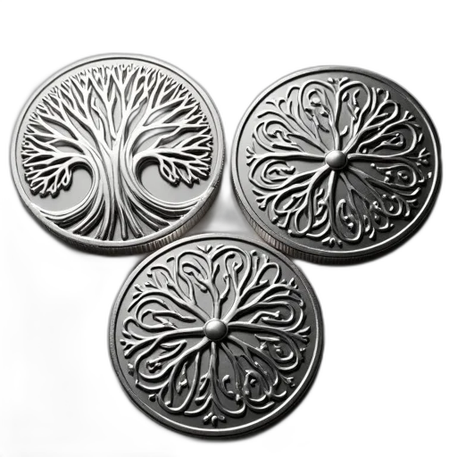 jewelry, monochrome, collection, three transparent PNG cut-out
