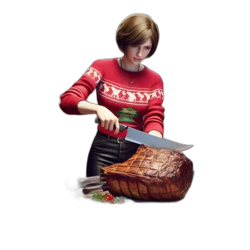 food, animal, photorealistic, pixel art transparent PNG cut-out