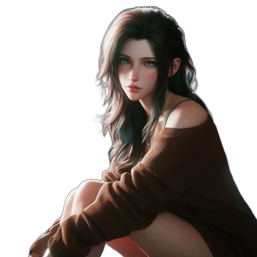 face, dress, jacket, fantasy art transparent PNG cut-out