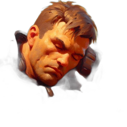 face, jacket, weapon, staff transparent PNG cut-out