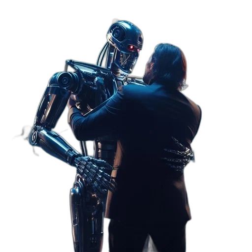 robot, jacket, cyberpunk, concept art transparent PNG cut-out
