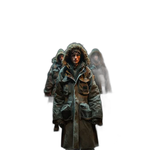 jacket, staff, umbrella, weapon transparent PNG cut-out