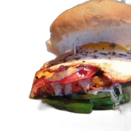 food, burger, egg, tomato transparent PNG cut-out