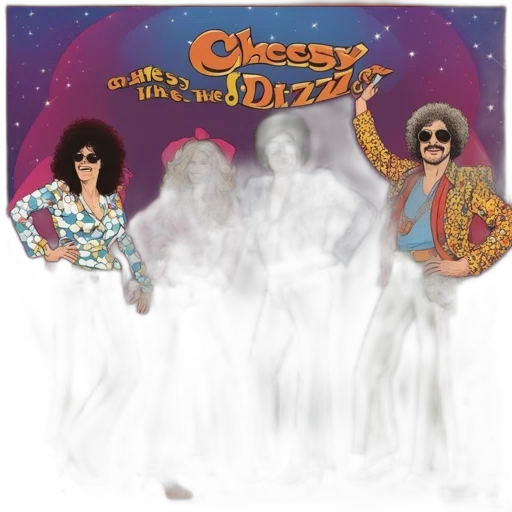 four, individuals, styled, disco transparent PNG cut-out