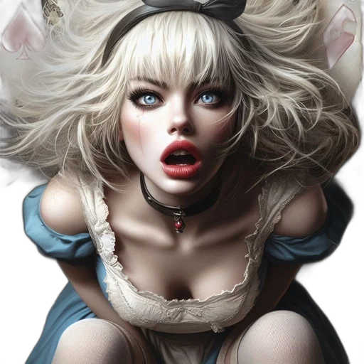 face, dress, fantasy art, photorealistic transparent PNG cut-out