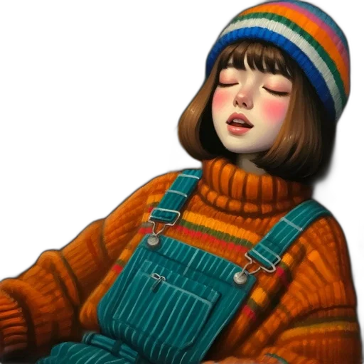 jacket, hat, face, robot transparent PNG cut-out