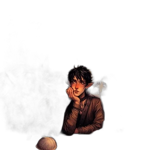 jacket, face, staff, dragon transparent PNG cut-out