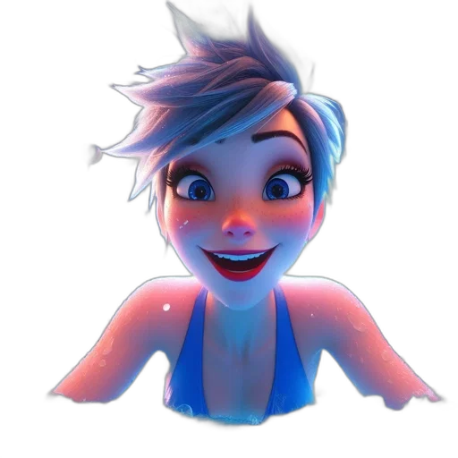 face, creature, 3d render, concept art transparent PNG cut-out