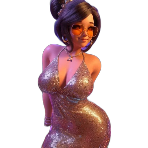 dress, concept art, 3d render, cartoon transparent PNG cut-out