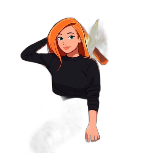 staff, jacket, weapon, hair transparent PNG cut-out
