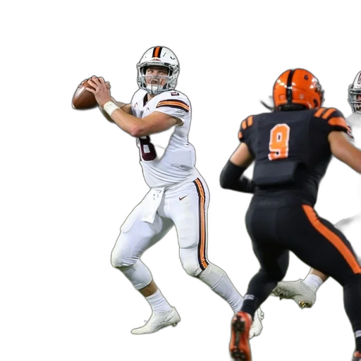 football, player, white, uniform transparent PNG cut-out