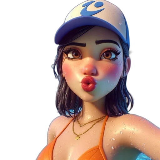 face, 3d render, concept art, photorealistic transparent PNG cut-out