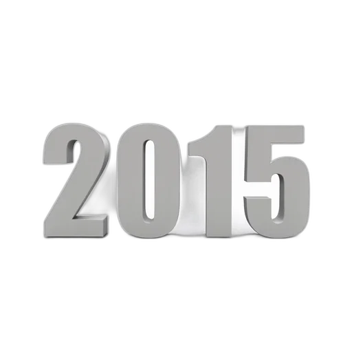 text, year, 2015, written transparent PNG cut-out