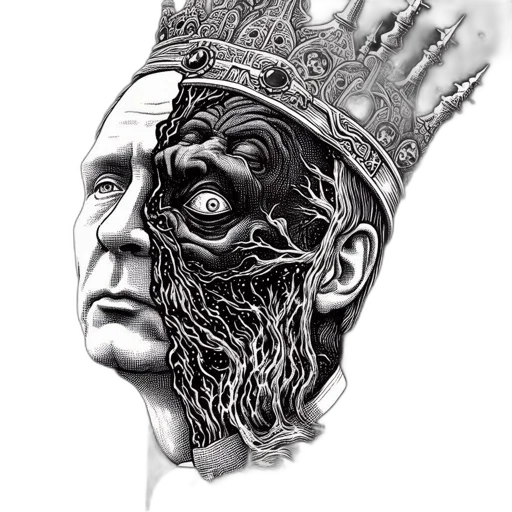 crown, face, mask, creature transparent PNG cut-out
