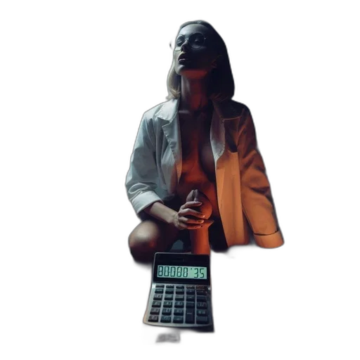 jacket, robot, vaporwave, cyberpunk transparent PNG cut-out