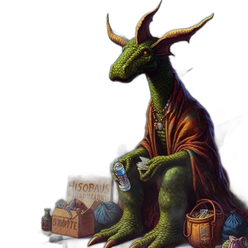 dragon, fantasy art, concept art, pixel art transparent PNG cut-out