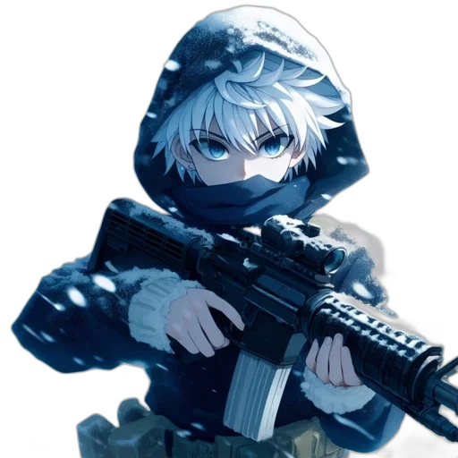 weapon, jacket, animal, face transparent PNG cut-out