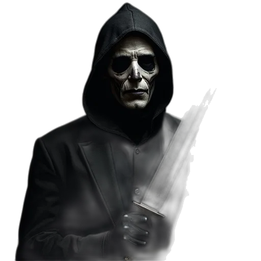 mask, jacket, staff, concept art transparent PNG cut-out