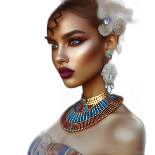 jewelry, crown, face, fantasy art transparent PNG cut-out